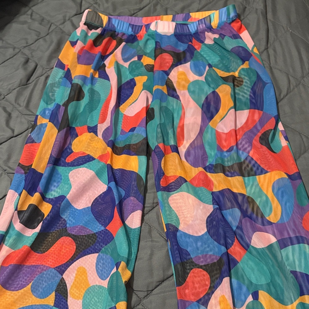 Colorful Abstract Pattern Swim Pants
